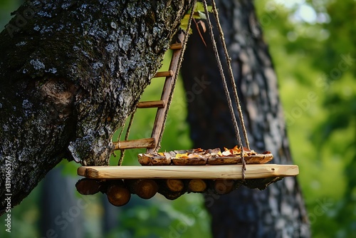 a bird house on a tree