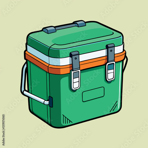 Stylish green cooler with sturdy straps perfect.