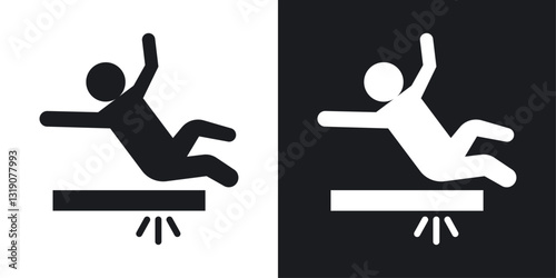 Accident vector icon set in solid style.