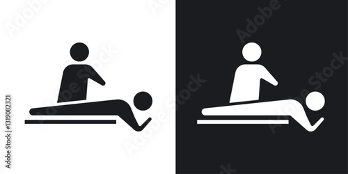 Massage vector icon set in solid style.