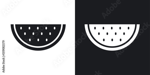 Melon vector icon set in solid style.