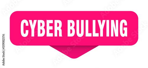 cyber bullying sticker. cyber bullying sign on transparent background