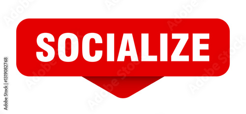 socialize sticker. socialize sign on transparent background