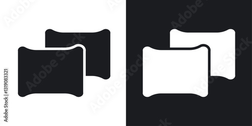 pillow vector icon set in solid style.