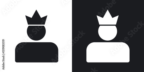 Premium User vector icon set in solid style.
