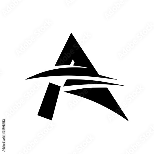 Elegant Gothic Letter A in Decorative Calligraphy Design