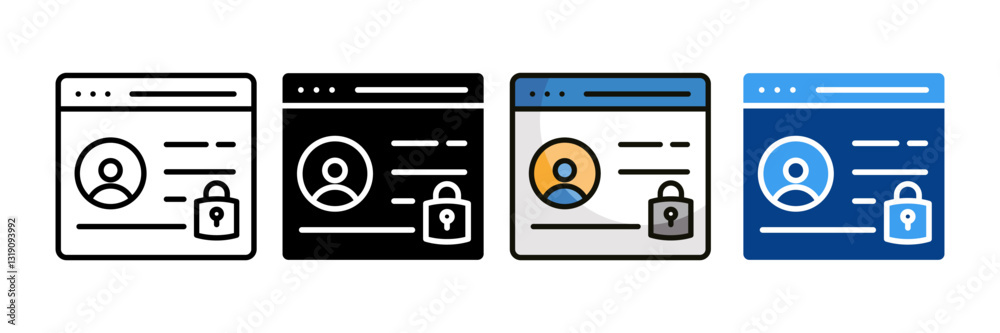 Privacy Icon Set Multiple Style Collection Privacy Icon Set Multiple Style Collection