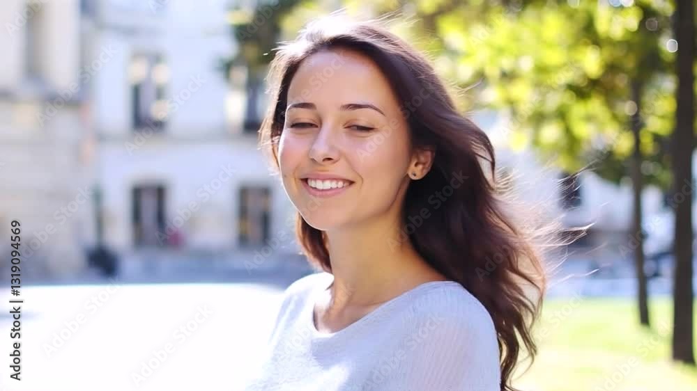 Video portrait of a beautiful happy woman Video portrait of a beautiful happy woman