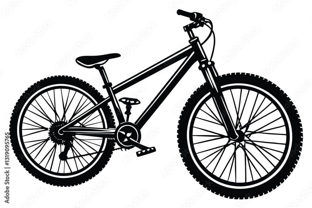 Fototapeta premium Mountain bike Silhouette design vector