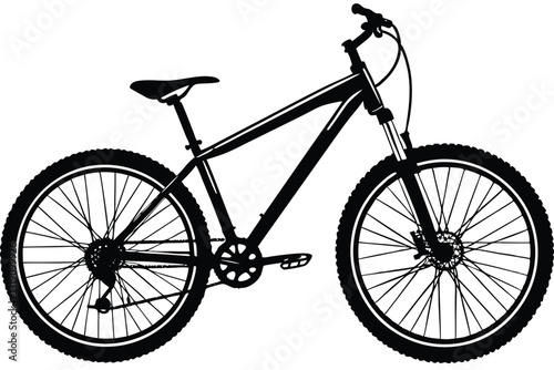 Silhouette of mountain bike