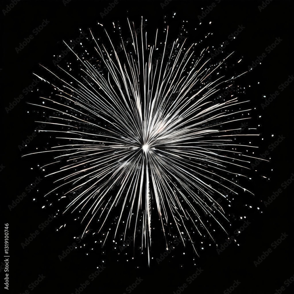 Obraz premium an AI Image Generator, Colorful Fireworks Display Exploding Against
