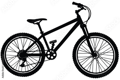 Silhouette of mountain bike
