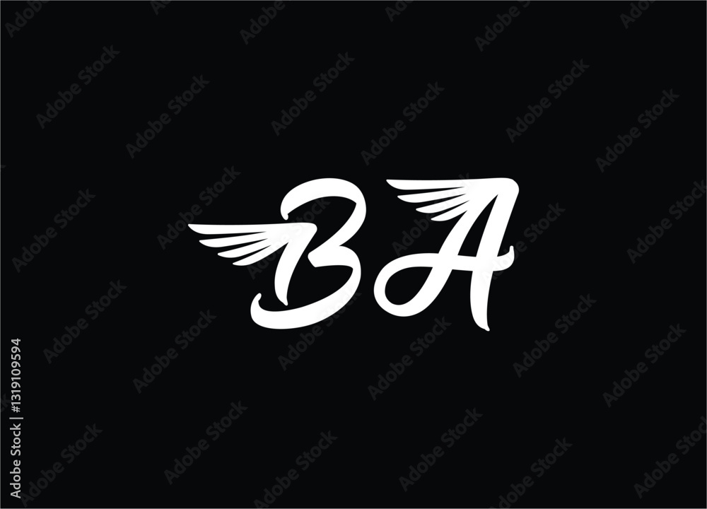 BA Logo design with unique and simple design BA Logo design with unique and simple design