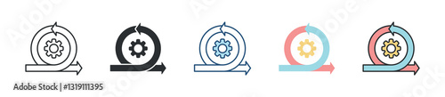 Agile Icon Set Multiple Style Collection