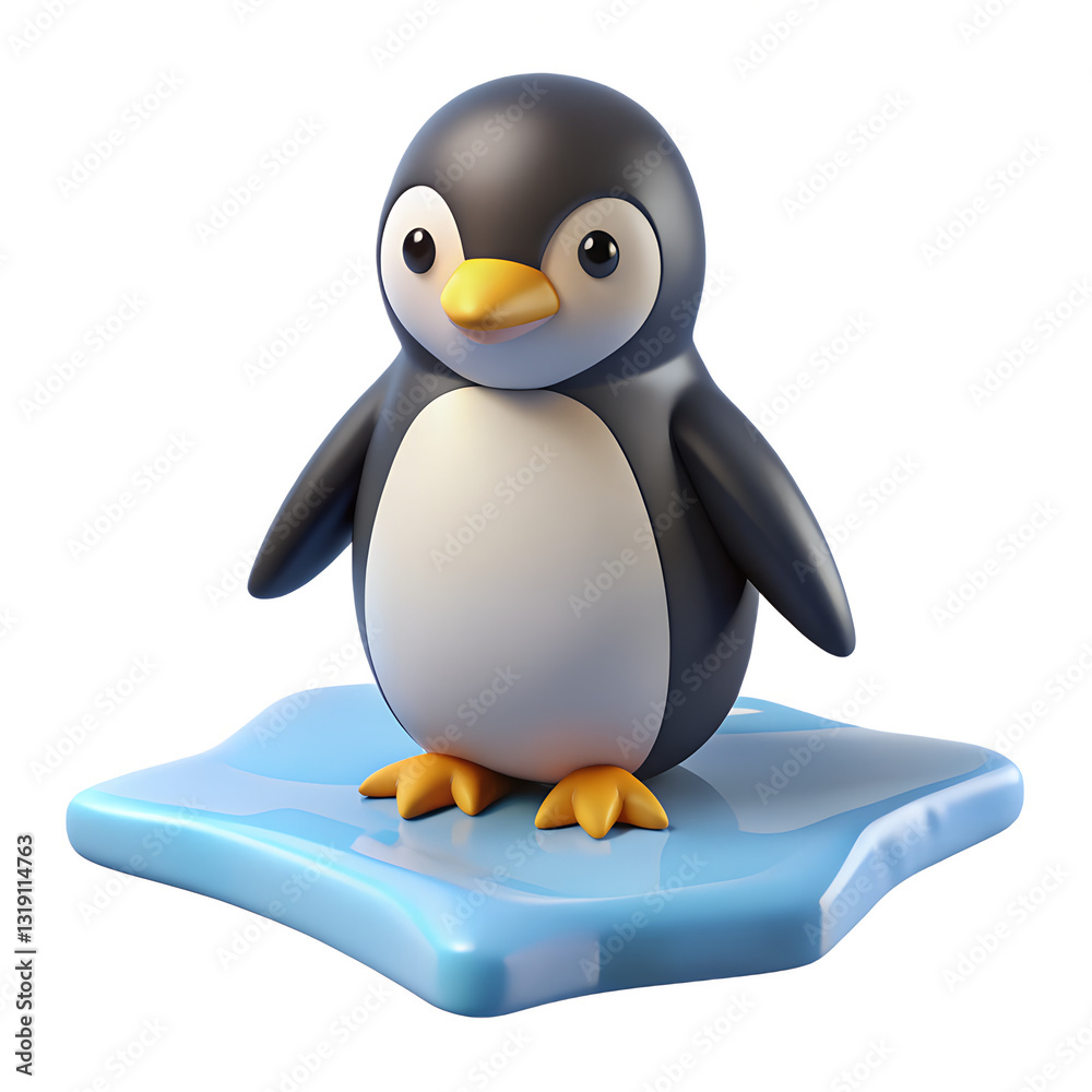 Obraz premium 3d penguin on the beach
