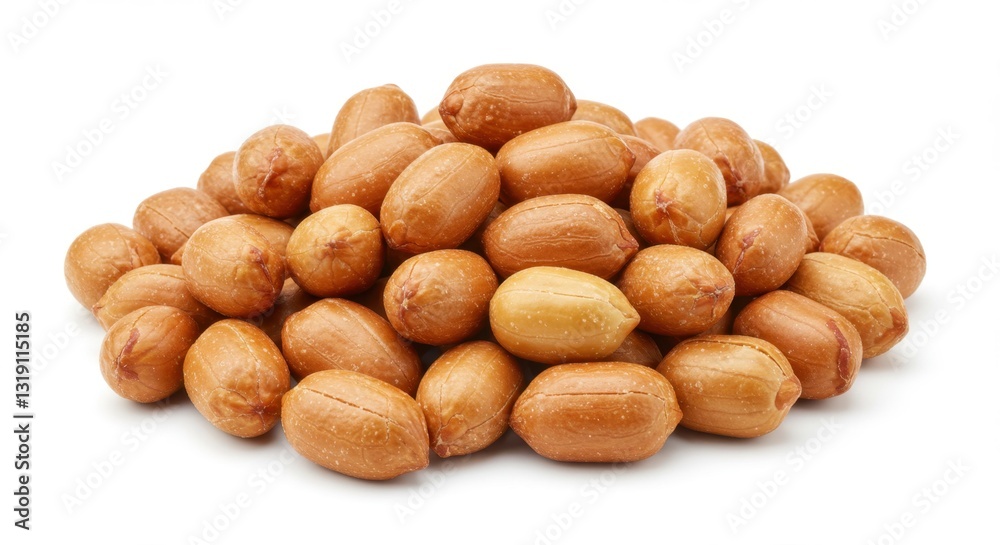 Roasted Peanuts Isolated on White Background Roasted Peanuts Isolated on White Background