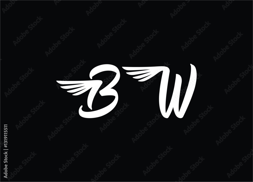 BW Logo design with unique and simple design BW Logo design with unique and simple design