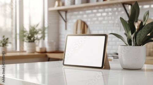 Technology Tablet Scene Logo Showing Mockup Ceramic photo