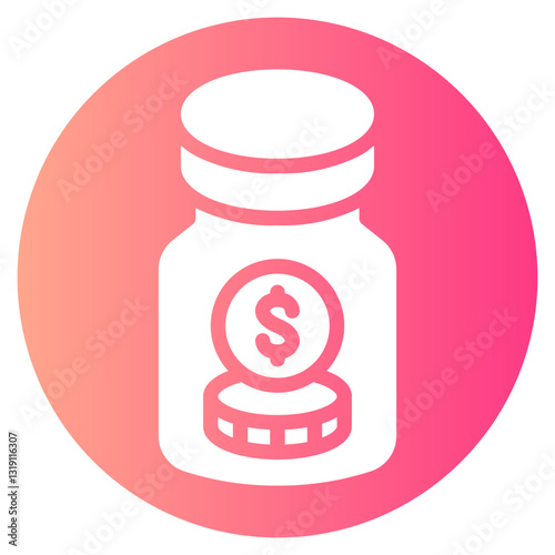 money jar gradient icon