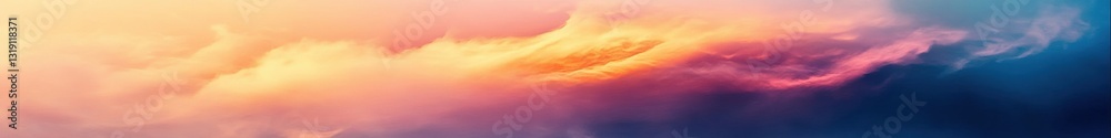 Obraz premium Abstract, colorful smoke background with a gradient color effect, resembling a sky background with clouds, modern design for a banner, poster, or presentation