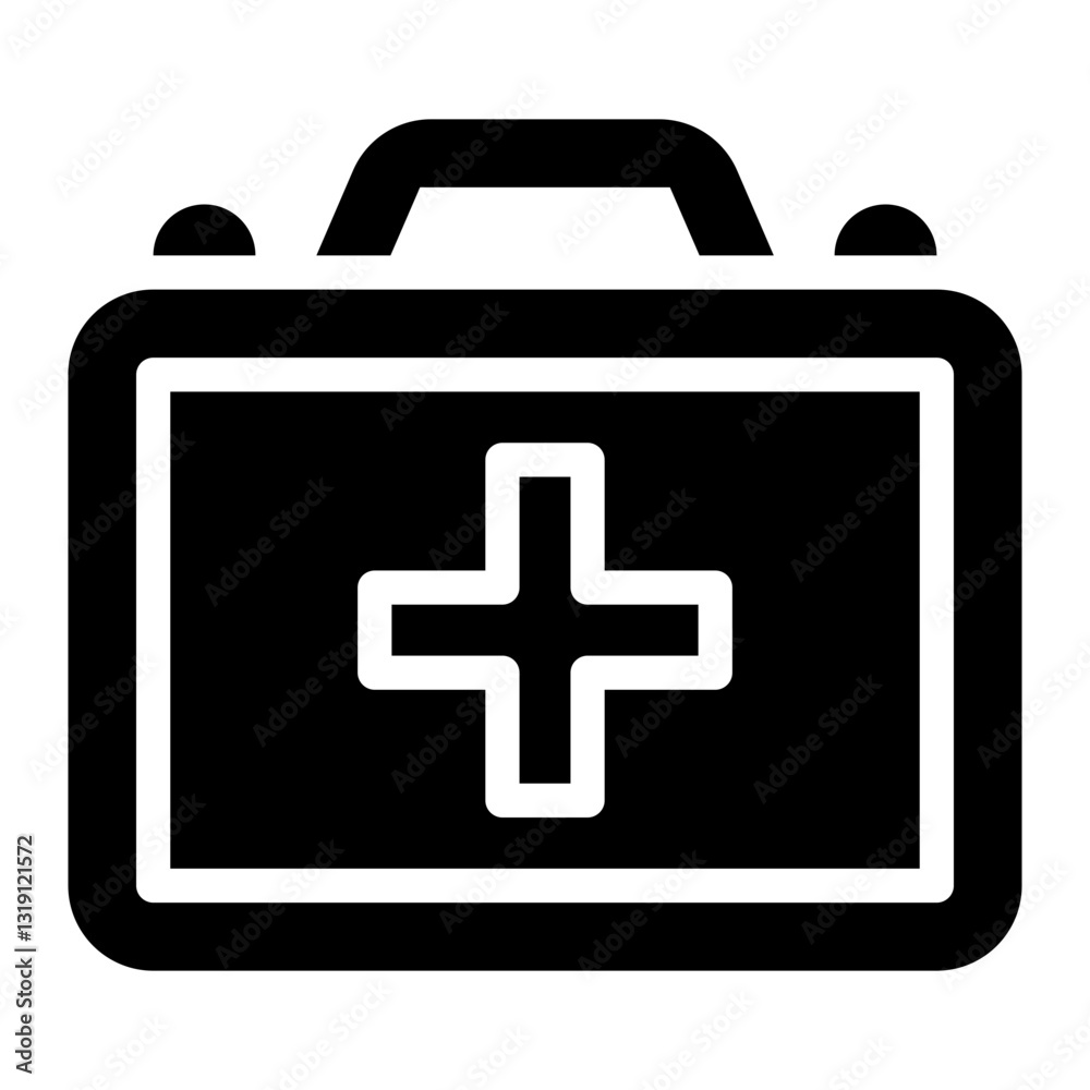 Obraz premium first aid kit glyph icon