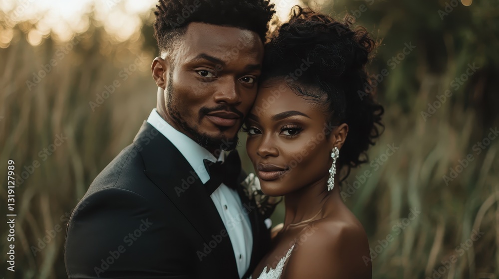 Captured in a serene moment, a couple embraces in a natural setting during sunset, their warmth and love glowing amidst the soft golden light of the evening. Captured in a serene moment, a couple embraces in a natural setting during sunset, their warmth and love glowing amidst the soft golden light of the evening.