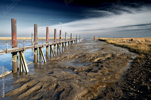 Vareler Hafen bei Ebbe