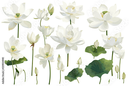 Watercolor Lotus generative AI