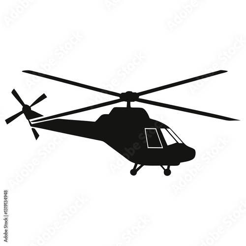 a helicopter silhouette vector illustration