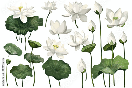 Watercolor Lotus generative AI