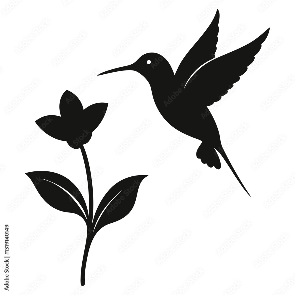 Obraz premium hummingbird and flower