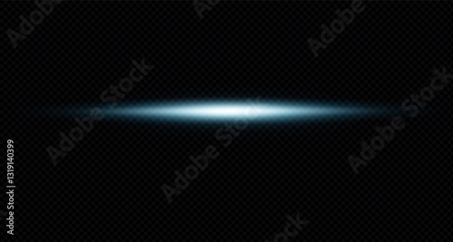 Laser lines of light. Horizontal neon light. Blue neon horizontal speed lines. Glowing stripes. Laser beams. light lines of movement and speed in neon colour. beautiful flashes of light and sparks.