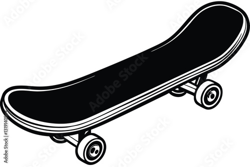 skateboard silhouette vector illustration