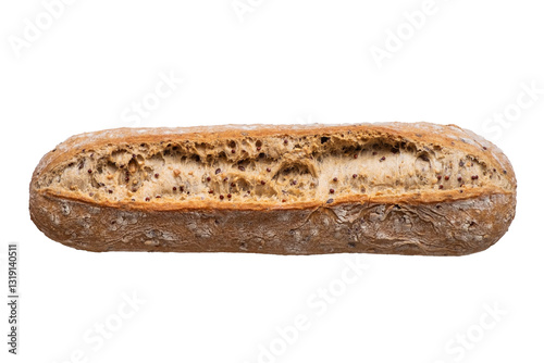 Freshly baked bread on table, Healthy bread. Homemade Neapolitan bread.	 png