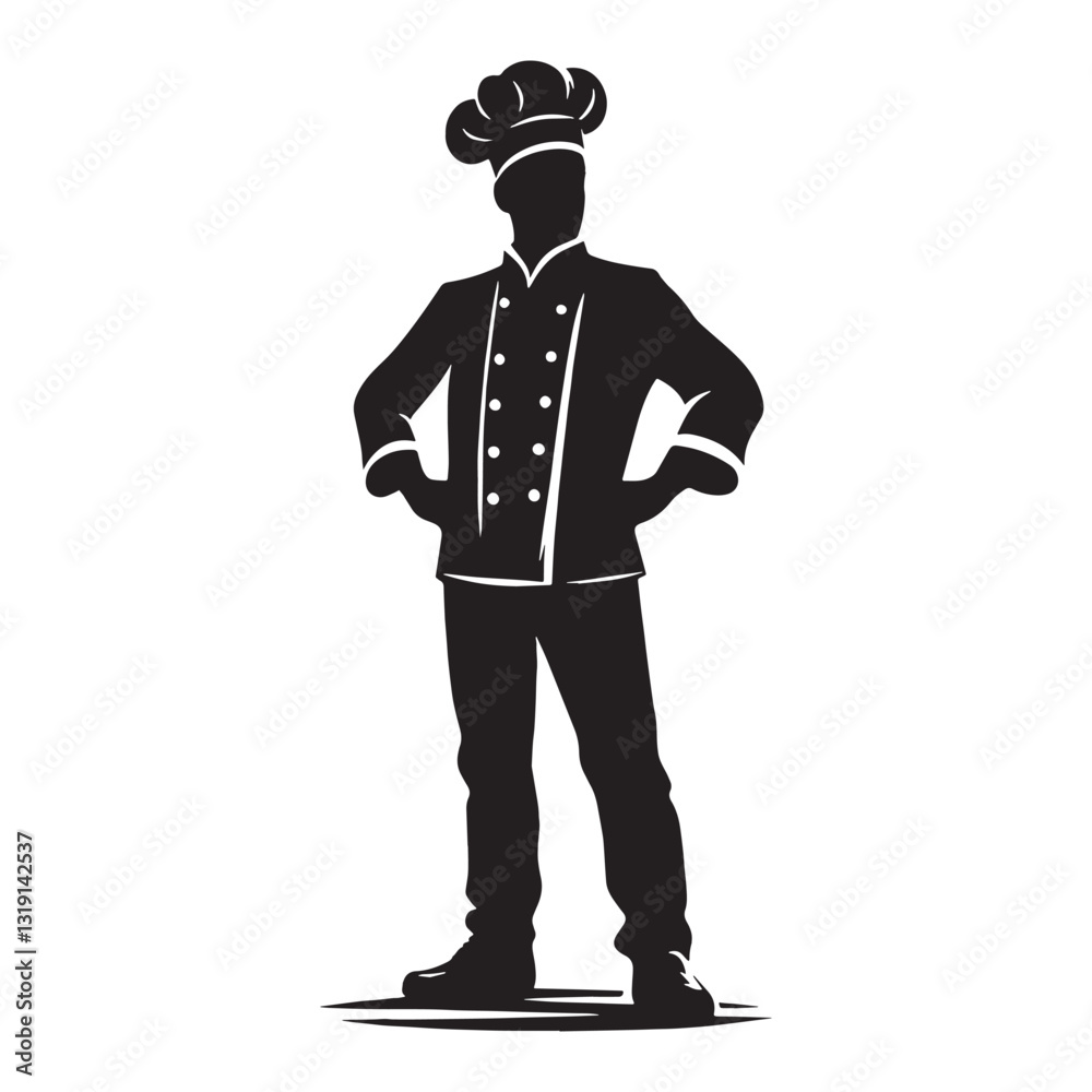 Daring Chef silhouette, fearless in the pursuit of perfection - Chef illustration - Minimalist Chef vector - Profession silhouette
Daring Chef silhouette, fearless in the pursuit of perfection - Chef illustration - Minimalist Chef vector - Profession silhouette