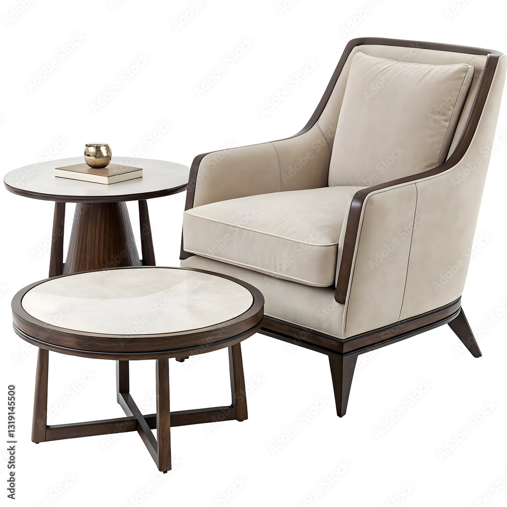 Naklejka premium armchair isolated on white background