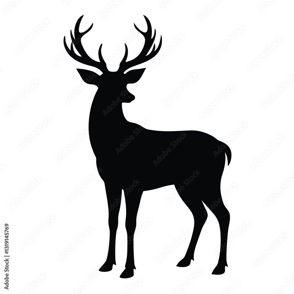 Fototapeta premium deer silhouette vector