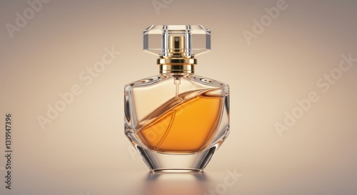 Geometric Perfume Bottle 3D Illustration
