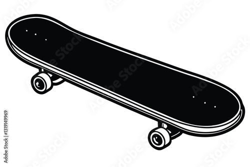 Skateboard silhouette vector