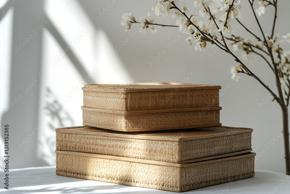 Obraz premium Rustic Woven Baskets for Home Decor