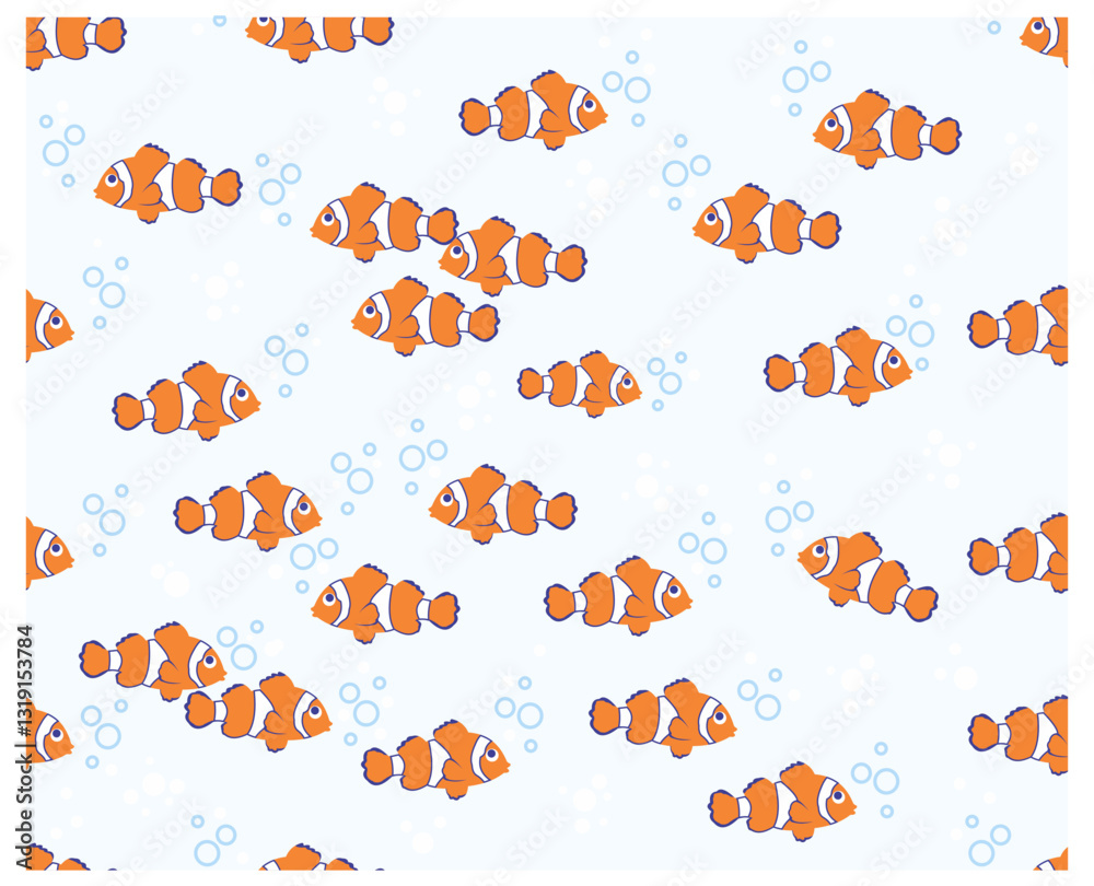 Scrapbook, fundo, patterns, padrão de repetição, estampa, verão, fundo do mar, peixe, peixe palhaço