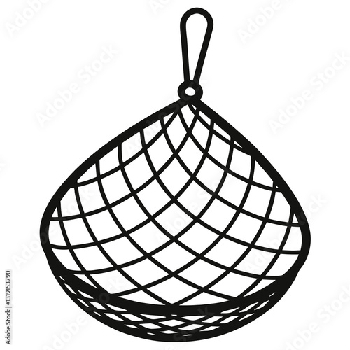 fishing net silhouette vector illustration