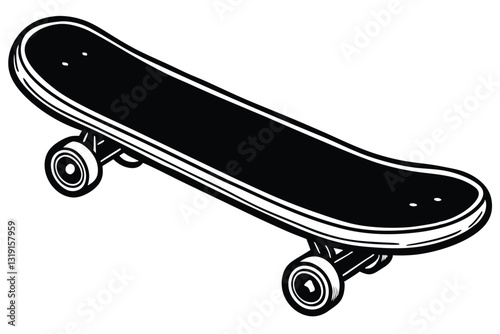 Skateboard Clipart Set Silhouette