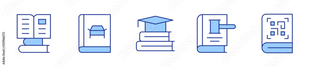 books, book, education, law book, barcode. Book Icon vector illustration. Line Duotone style. Editable stroke books, book, education, law book, barcode. Book Icon vector illustration. Line Duotone style. Editable stroke