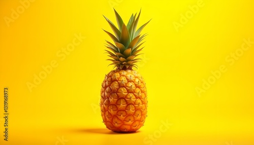pineapple on a yellow background