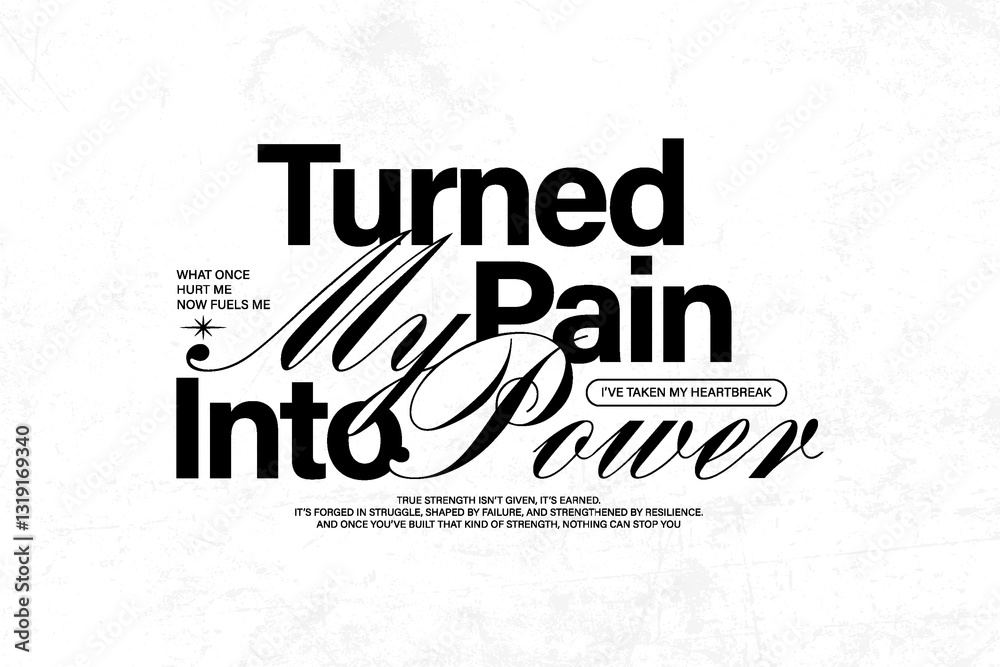 Fototapeta premium Streetwear Aesthetic typography quotes graphic design 