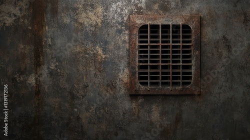 Wallpaper Mural Rusty ventilation grate on weathered wall Torontodigital.ca