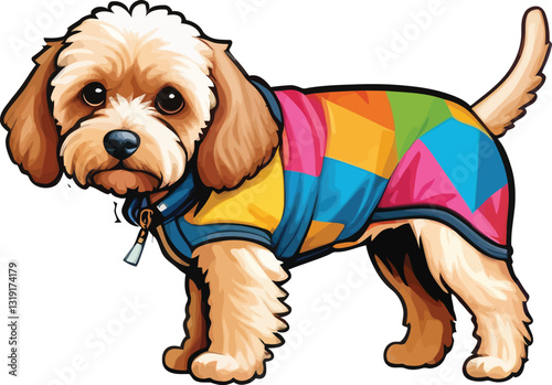 Watercolor Cockapoo Apricot Shade – Beautiful Puppy Artwork for Prints