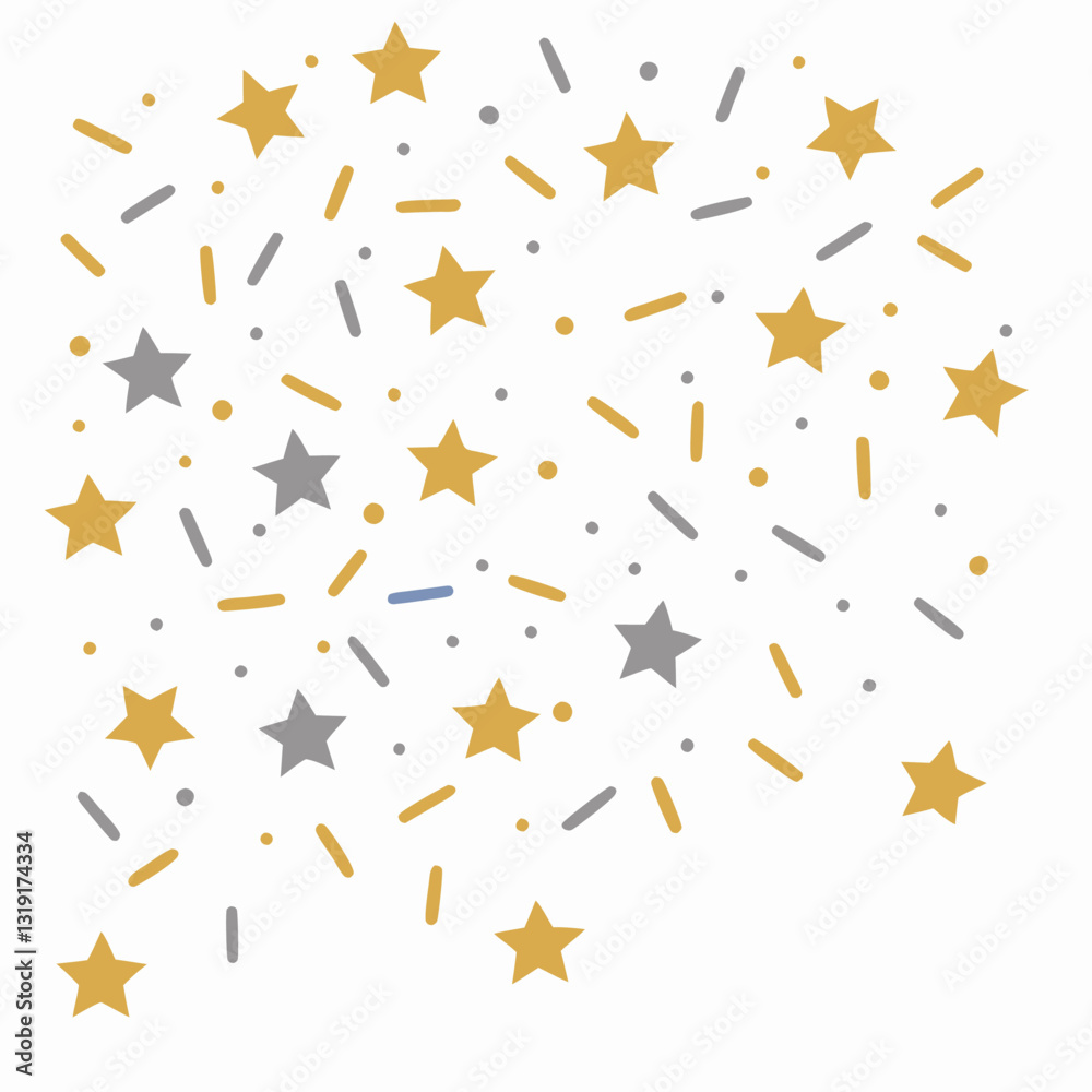 Bright and Festive Golden and Silver Confetti for Celebrations Bright and Festive Golden and Silver Confetti for Celebrations