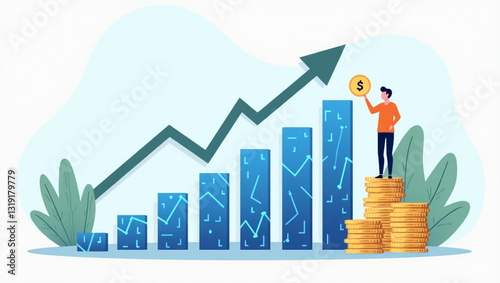 Retirement Financial Planning Vector Graphic Strategic Investing for Senior Citizens Comfortable Future Lifestyle Secure Retirement Income Asset Management and Pension Planning Resources